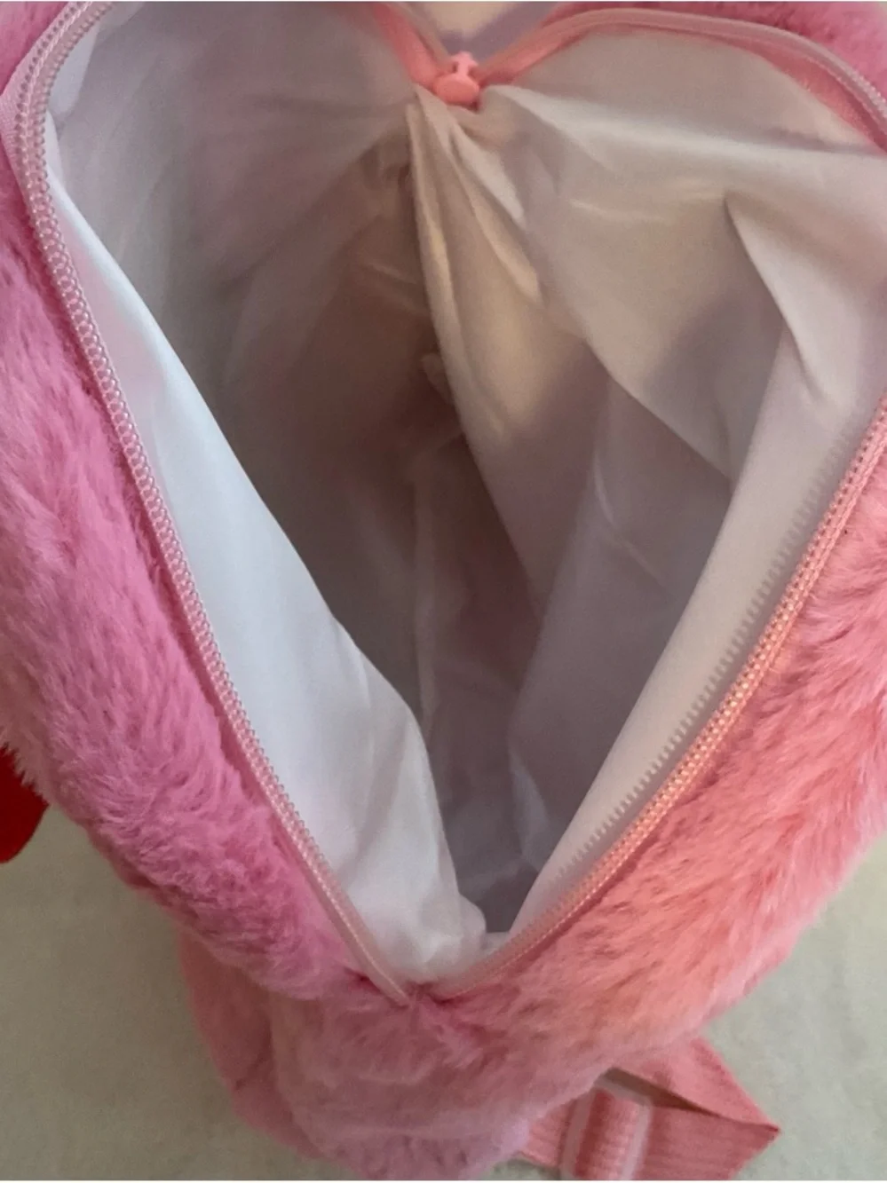 Hello Kitty Pink Plush Backpackwith Red Bow and Blue Outfit